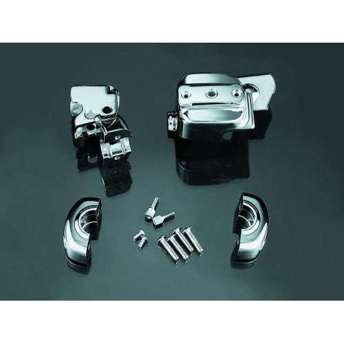 PartzBiz HD: 4412786-Kuryakyn 9119 Chrome Brake & Clutch Control Dress-Up Kit Harley Dual Disc | 96-07 PartzBiz HD: 4412786-Kuryakyn 9119 Chrome Brake & Clutch Control Dress-Up Kit Harley Dual Disc | 96-07