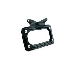 PartzBiz HD KA3147 - Kuryakyn 3147 Black Curved License Plate Frame for '10-'18 FLHX/FLTRX