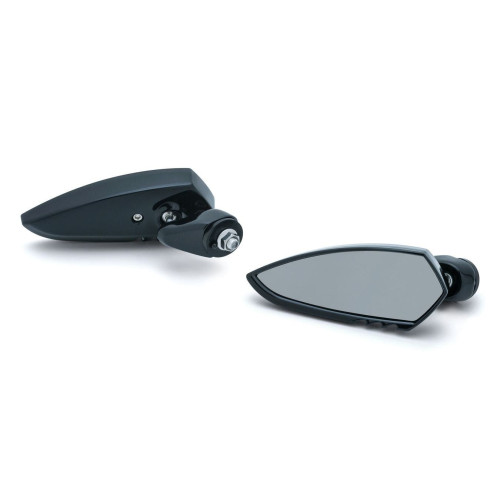 PartzBiz HD: 4412668-Kuryakyn Black Fairing ติดตั้งกระจก Scythe สำหรับ Harley Batwing Fairing 96-13 1817