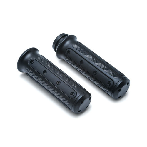 PartzBiz HD: 4412672-Kuryakyn Black Heavy Industries Hand Grips Harley w/ Electronic Throttle | 6123