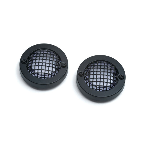 PartzBiz HD: 4412685-Kuryakyn Black Mesh Bullet Turn Signal Bezels เลนส์ควันสำหรับ Harley | 6545