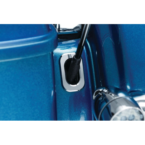 PartzBiz HD: 4412570-Kuryakyn Chrome Antenna Hole Accent Filler for Harley 06-18 FLHX 10-18 FLTR