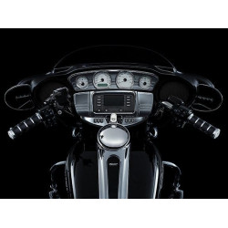 PartzBiz HD KA7283 - Kuryakyn Chrome Batwing Dash แผงสวิตช์ Accent Cover Harley 14-17 7283