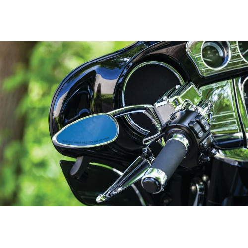 PartzBiz HD: 4412550-Kuryakyn Chrome Convex Streamline Teardrop Mirrors สำหรับ Harley หรือ Metric (pr) | 1707