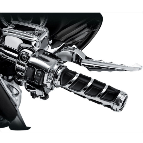 PartzBiz HD: 4412513-Kuryakyn Chrome Kinetic Grips เหมาะกับ | 6352