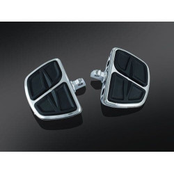 PartzBiz HD KA7610 - Kuryakyn Chrome Kinetic Mini Boards พร้อมอะแดปเตอร์เมาท์ตัวผู้ Harley Goldwing