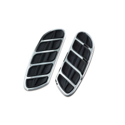 PartzBiz HD KA4396 - Kuryakyn Chrome Kinetic Swept Wing Floorboard Inserts (pr) | 4396 PartzBiz HD KA4396 - Kuryakyn Chrome Kinetic Swept Wing Floorboard Inserts (pr) | 4396