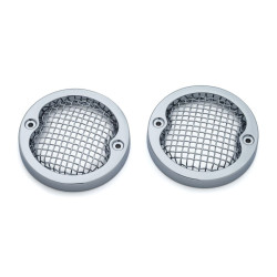 PartzBiz HD KA6513 - Kuryakyn Chrome Mesh Flat 3-1/4” ฝาปิดสัญญาณไฟเลี้ยวสไตล์ Harley Pancake | 6513 PartzBiz HD KA6513 - Kuryakyn Chrome Mesh Flat 3-1/4” ฝาปิดสัญญาณไฟเลี้ยวสไตล์ Harley Pancake | 6513