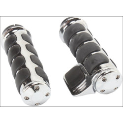 PartzBiz HD KA6343 - Kuryakyn Chrome Premium ISO Grips พร้อมคันเร่ง Contour Harley TBW Control | 6343 PartzBiz HD KA6343 - Kuryakyn Chrome Premium ISO Grips พร้อมคันเร่ง Contour Harley TBW Control | 6343