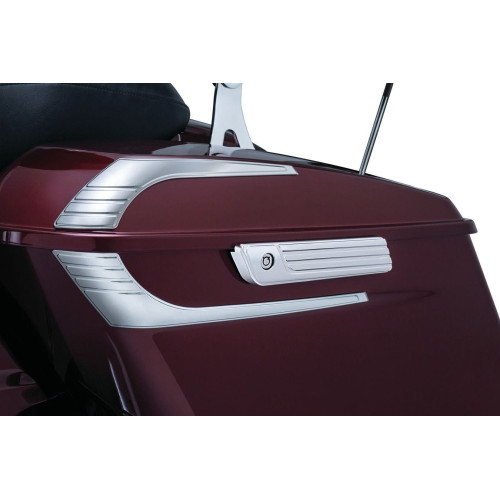 PartzBiz HD: 4412389-Kuryakyn Chrome Tri Line Saddlebag บานพับสลักครอบคลุม 14-16 Harley FLH/T 6986 PartzBiz HD: 4412389-Kuryakyn Chrome Tri Line Saddlebag บานพับสลักครอบคลุม 14-16 Harley FLH/T 6986