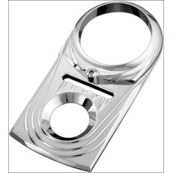 PartzBiz HD KA1522 - Kuryakyn Chrome Dash แผงแทรกสำหรับ Harley FX/FL Softail & Dyna Wide Glide