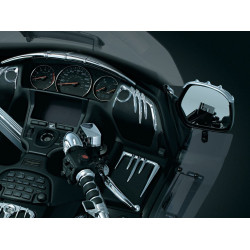 PartzBiz HD KA3739 - Kuryakyn Chrome Front Speaker Top Trim for Honda GL1800 & F6B (pr) | 3739