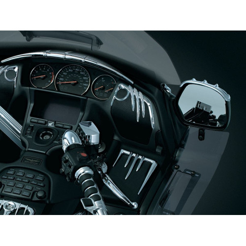PartzBiz HD: 4412259-Kuryakyn Chrome Front Speaker Top Trim for Honda GL1800 & F6B (pr) | 3739 PartzBiz HD: 4412259-Kuryakyn Chrome Front Speaker Top Trim for Honda GL1800 & F6B (pr) | 3739