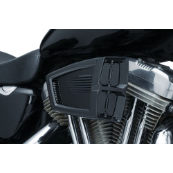 PartzBiz HD KA9351 - Kuryakyn Gloss Black Hypercharger ES เครื่องฟอกอากาศ Harley Sportster XL 07-17 9351
