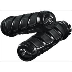 PartzBiz HD KA6351 - Kuryakyn Gloss Black Kinetic Grips Cable Throttle Harley รุ่น | 6351
