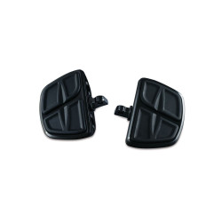 PartzBiz HD KA7612 - Kuryakyn Gloss Black Kinetic Mini Boards พร้อมอะแดปเตอร์เมาท์ตัวผู้ Harley Goldwing