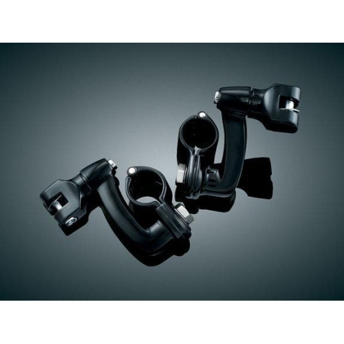 PartzBiz HD: 4412212-Kuryakyn Black Longhorn Offset Footpeg w/ 1.25" Magnum Clamps Highway Mounts | 7571 PartzBiz HD: 4412212-Kuryakyn Black Longhorn Offset Footpeg w/ 1.25" Magnum Clamps Highway Mounts | 7571