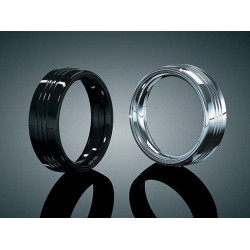 PartzBiz HD KA7276 - Kuryakyn Gloss Black Non LED Trim Ring สำหรับไฟหน้า 7” (ea) | 7276