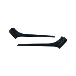 PartzBiz HD KA6974 - Kuryakyn Gloss Black Tri Line Saddlebag Accents for Harley Touring Models  | 6974
