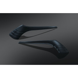 PartzBiz HD KA6973 - Kuryakyn Gloss Black Tri Line Saddlebag Lid Accents for Harley Touring Models   | 6973