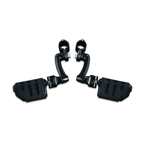 PartzBiz HD: 4412163-Kuryakyn Black Longhorn Offset Dually Highway หมุด ISO 1-1/4” แถบการ์ดเครื่องยนต์ | 7599