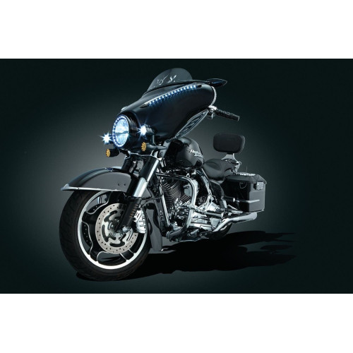 PartzBiz HD: 4412164-Kuryakyn Gloss Black Lower Fork Leg Deflector Shields ครอบคลุม Harley 00-13 FLH | 7209 PartzBiz HD: 4412164-Kuryakyn Gloss Black Lower Fork Leg Deflector Shields ครอบคลุม Harley 00-13 FLH | 7209