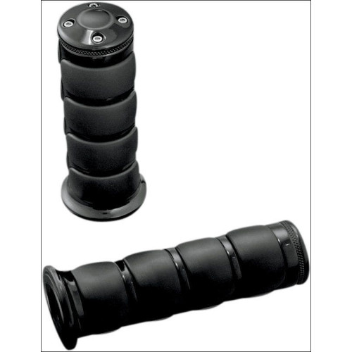 PartzBiz HD: 4412174-Kuryakyn Goss Black¬†ISO Hand Grips for Kawasaki; Suzuki & Yamaha | 6345