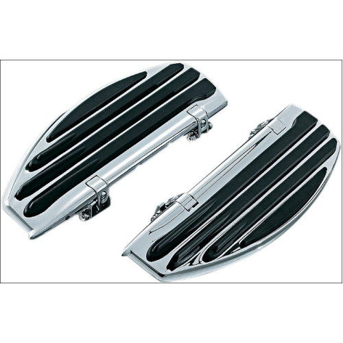 PartzBiz HD: 4412156-Kuryakyn Chrome Driver Front ISO-Floorboards Boards for Harley FLH FLST FLD | 7905