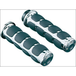PartzBiz HD ka6240 - Kuryakyn Chrome ISO Hand Grips for Metric Cruisers 1" Bars Honda & Suzuki | 6240 PartzBiz HD ka6240 - Kuryakyn Chrome ISO Hand Grips for Metric Cruisers 1" Bars Honda & Suzuki | 6240