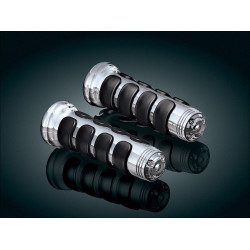 PartzBiz HD KA6183 - Kuryakyn Chrome ISO-Grips สำหรับ '06-'15 GL1800 & F6B พร้อมที่จับแบบปรับความร้อนได้ | 6183