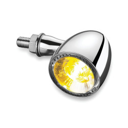 PartzBiz HD KA2552 - Kuryakyn Kellermann Bullet 1000 2552 Chrome Amber LED สัญญาณไฟเลี้ยวด้านหน้า Harley & Metric PartzBiz HD KA2552 - Kuryakyn Kellermann Bullet 1000 2552 Chrome Amber LED สัญญาณไฟเลี้ยวด้านหน้า Harley & Metric