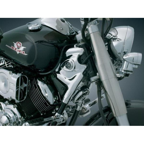 PartzBiz HD: 4412028-ครอบคอโครเมียม Kuryakyn สำหรับ Yamaha V Star 1100 (ชุด) | 7856