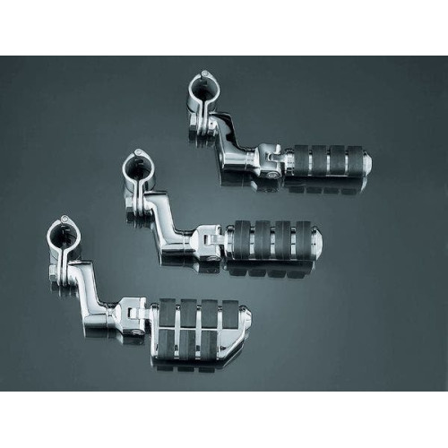 PartzBiz HD: 4412033-Kuryakyn Chrome Tour-Tech Cruise Offset ติดตั้งพักเท้า ISO ขนาดใหญ่และแคลมป์ด่วน | 7999