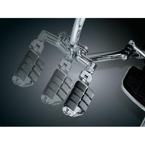 PartzBiz HD: 4412034-Kuryakyn Chrome Tour-Tech Cruise Offset Mounts Dually ISO Footpegs Quick Clamps | 7993