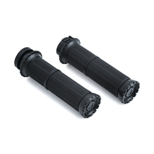 PartzBiz HD: 4411918-Kuryakyn Riot Silver Hand Grips Harley Dual Cable Throttle 84-17 3582 PartzBiz HD: 4411918-Kuryakyn Riot Silver Hand Grips Harley Dual Cable Throttle 84-17 3582