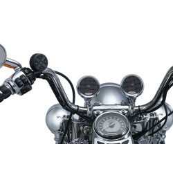 PartzBiz HD KA2712 - Kuryakyn RoadThunder Chrome Speaker Pods & Bluetooth¬Æ Audio Controller MTX 2712