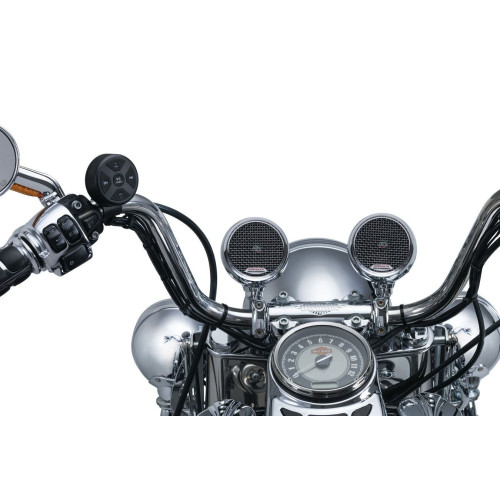 PartzBiz HD: 4411922-Kuryakyn RoadThunder Chrome Speaker Pods & Bluetooth¬Æ Audio Controller MTX 2712