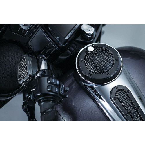 PartzBiz HD: 4411891-Kuryakyn Satin Black Mesh Grill Dash Insert สำหรับ Harley Street / Road Glide 08-17 | 6506 PartzBiz HD: 4411891-Kuryakyn Satin Black Mesh Grill Dash Insert สำหรับ Harley Street / Road Glide 08-17 | 6506
