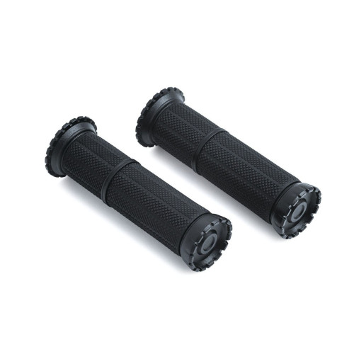 PartzBiz HD: 4411894-Kuryakyn Satin Black Riot Grips for 7/8" Diameter Bars Honda Yamaha 3587