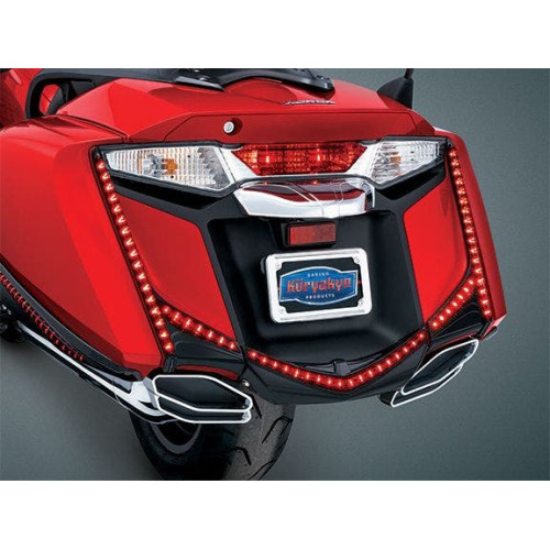 PartzBiz HD: 4411874-Kuryakyn 9163 Chrome Small 4” x 7” กรอบป้ายทะเบียน Multi-Fit Ball-Milled