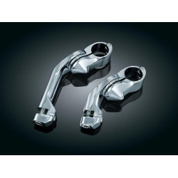 PartzBiz HD KA7585 - Kuryakyn Chrome Tall Rider Tour Tech Cruise 1/4 ” Mounts (สั้น) 4 ” Trident Pegs | 7585 PartzBiz HD KA7585 - Kuryakyn Chrome Tall Rider Tour Tech Cruise 1/4 ” Mounts (สั้น) 4 ” Trident Pegs | 7585