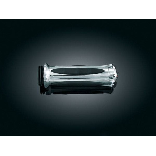 PartzBiz HD: 4411771-Kuryakyn Chrome Widow Grips ไม่มี Throttle Boss สำหรับ Harley Throttle By Wire | 6276