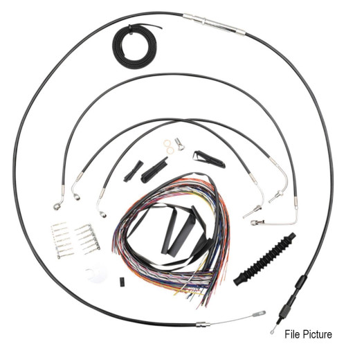 PartzBiz HD: 4411665-La Choppers Black Complete Cable Brake Line Kit 15-17 Bars Harley Softail 18-Up PartzBiz HD: 4411665-La Choppers Black Complete Cable Brake Line Kit 15-17 Bars Harley Softail 18-Up