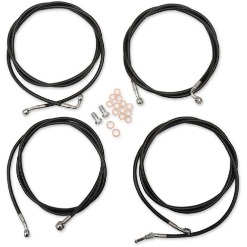 PartzBiz HD: 4411652-LA Choppers Black Vinyl Standard Mini Ape Extended Cable Kit ABS FLHT/X 17 | LA-8054KT-08B PartzBiz HD: 4411652-LA Choppers Black Vinyl Standard Mini Ape Extended Cable Kit ABS FLHT/X 17 | LA-8054KT-08B