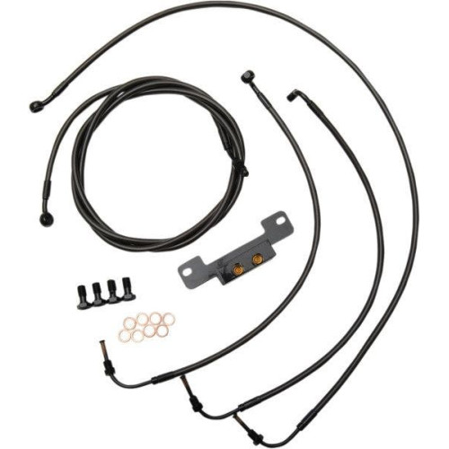 PartzBiz HD: 4411657-LA Choppers สายเบรคชุดสาย 15-17 Mini Apes Midnight ไม่มี ABS Harley M8 17-Up PartzBiz HD: 4411657-LA Choppers สายเบรคชุดสาย 15-17 Mini Apes Midnight ไม่มี ABS Harley M8 17-Up