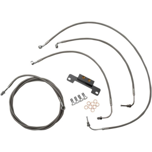 PartzBiz HD: 4411658-LA Choppers Cable Brake Line Kit 15-17 Mini Apes Stainless No ABS Harley M8 17-Up PartzBiz HD: 4411658-LA Choppers Cable Brake Line Kit 15-17 Mini Apes Stainless No ABS Harley M8 17-Up