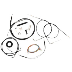 PartzBiz HD DS06101285 - La Choppers Complete Black Vnyl Cable Line Mini Ape Kit Harley 07-10 FXSTD FLST  | LA-8110KT2A-08B
