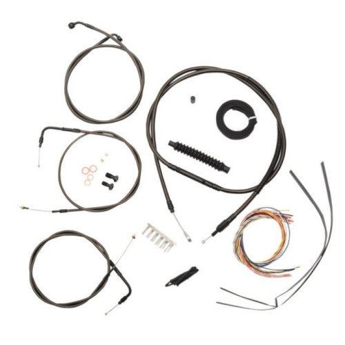 PartzBiz HD: 4411454-La Choppers Complete Midnight Cable Line 18"-20" Kit Harley 00-06 FXST/B/C | LA-8130KT2-19M PartzBiz HD: 4411454-La Choppers Complete Midnight Cable Line 18"-20" Kit Harley 00-06 FXST/B/C | LA-8130KT2-19M