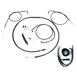 PartzBiz HD DS06101511 - La Choppers Complete Midnight Cable Line 18"-20" Kit Harley 07-11 FXDB/C | LA-8210KT2A-19M PartzBiz HD DS06101511 - La Choppers Complete Midnight Cable Line 18"-20" Kit Harley 07-11 FXDB/C | LA-8210KT2A-19M