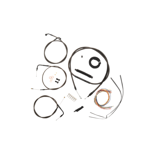 PartzBiz HD: 4411463-La Choppers Complete Midnight Cable Line 18"-20" Kit Harley 10-14 FLD FXDWG  | LA-8220KT2-19M